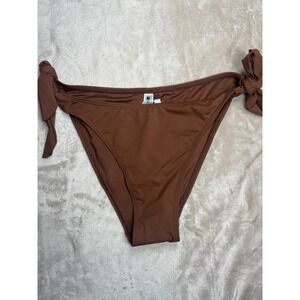 Holipick Brown Side Tie Bikini Bottoms Small